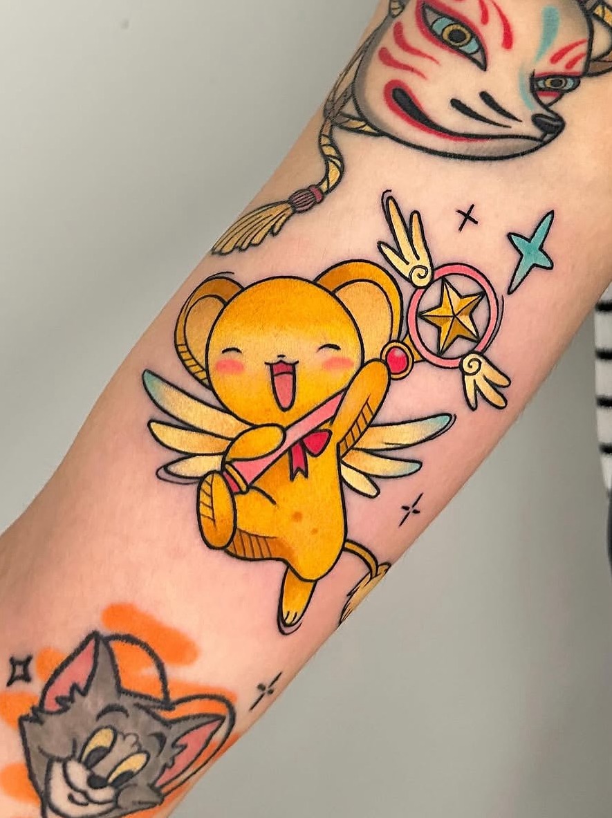 花子師傅作品：可愛角色風格彩色刺青
